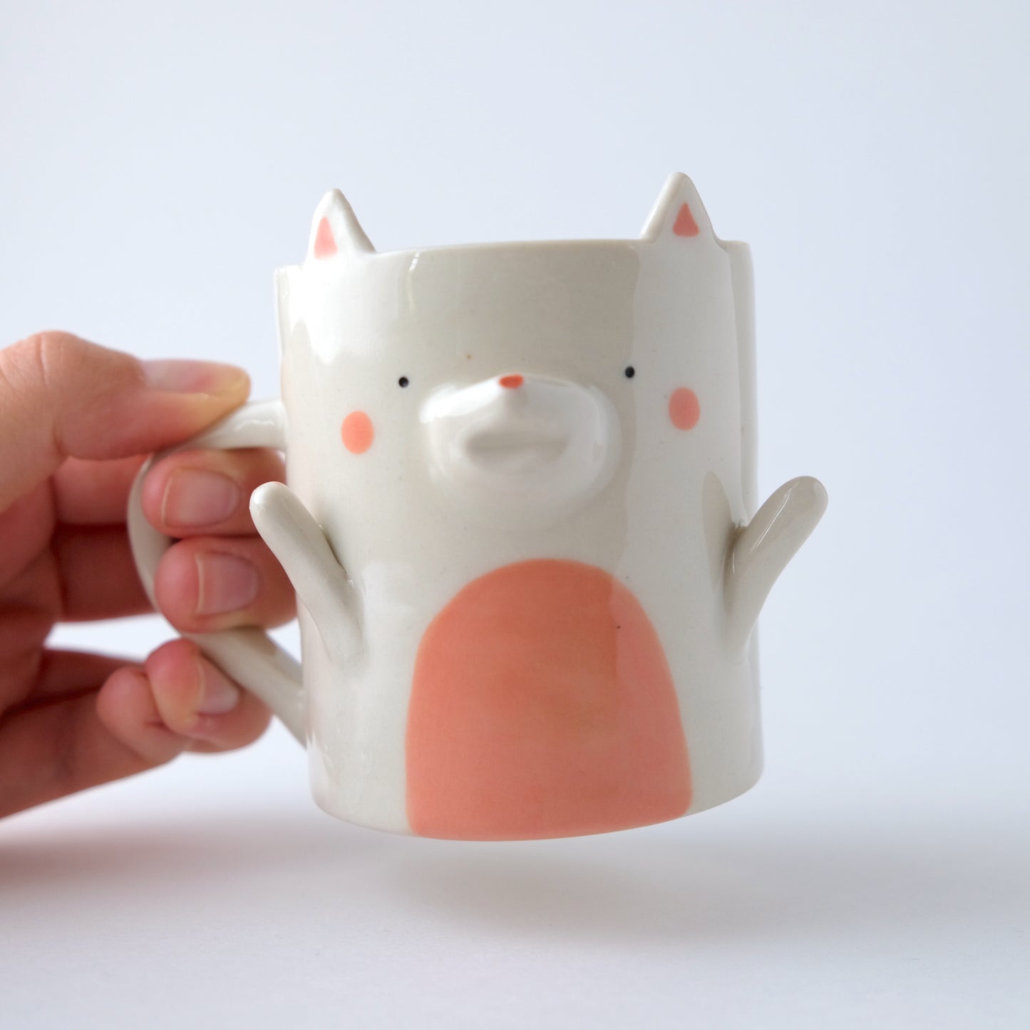 White Kitten Mug